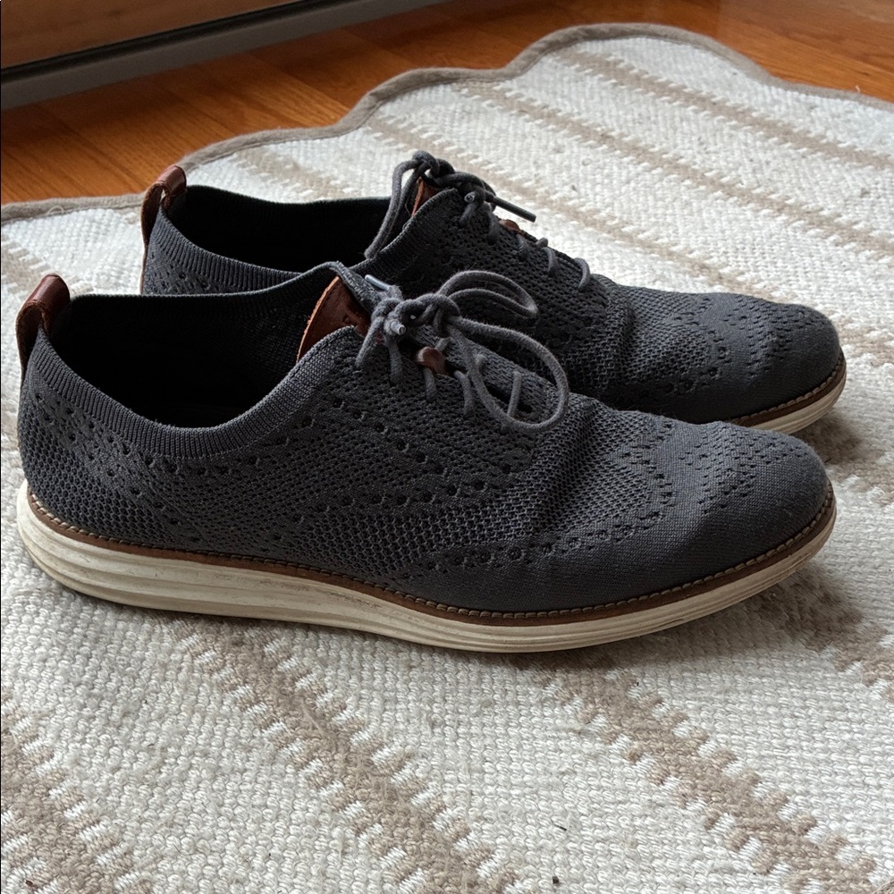 Cole Haan Men's Knit Casual Wingtip Oxford - Gray
